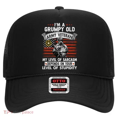 Grumpy Old Veteran Tee Pride Army Sarcasm Retired Hat