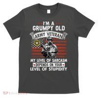 Grumpy Old Veteran Tee Pride Army Sarcasm Retired T-Shirt thumb 0