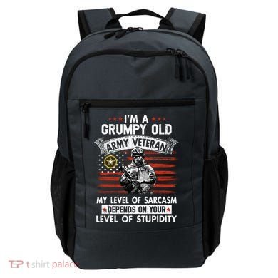 Grumpy Old Veteran Tee Pride Army Sarcasm Retired Backpack