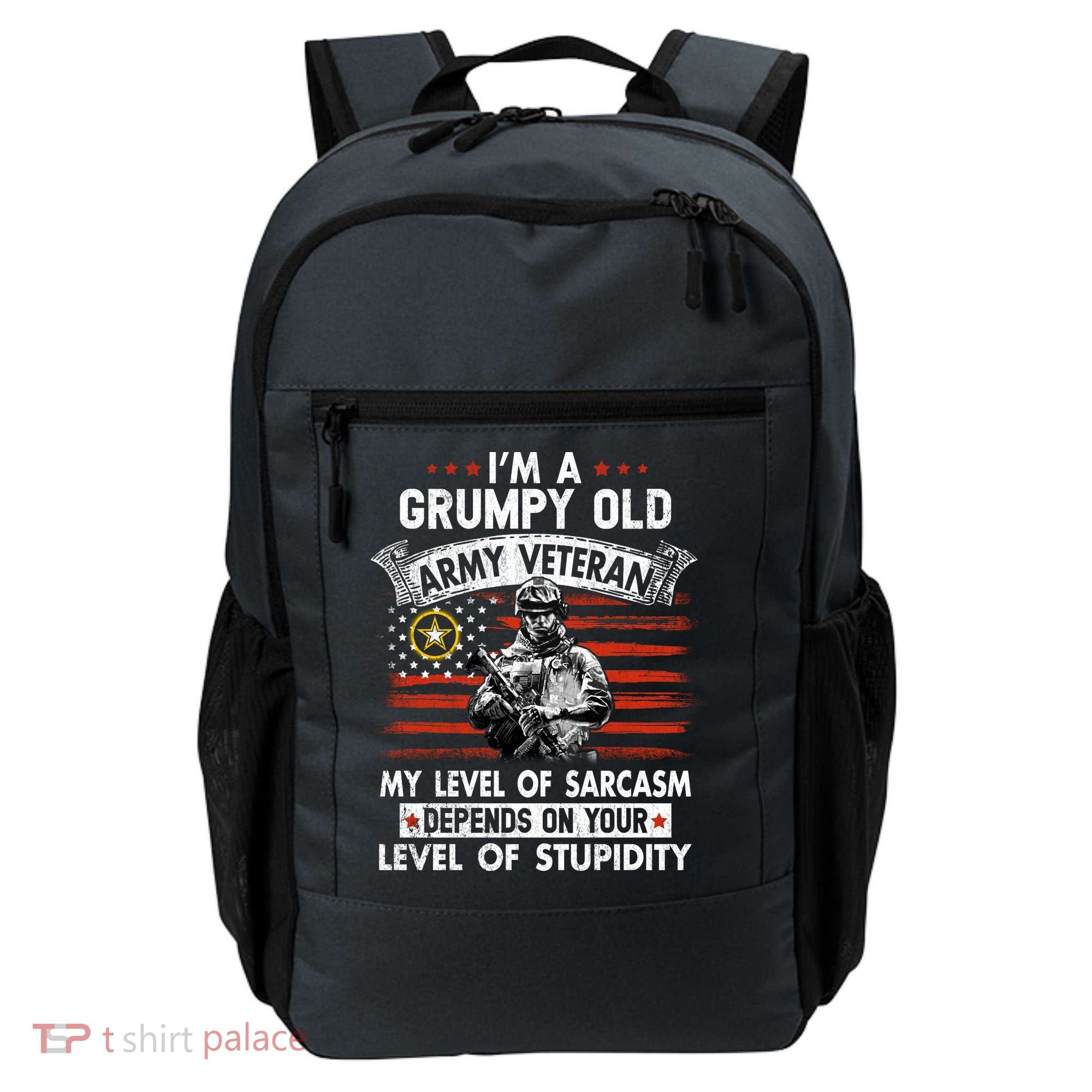 Grumpy Old Veteran Tee Pride Army Sarcasm Retired Backpack