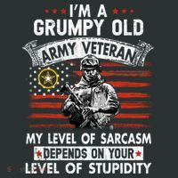 Grumpy Old Veteran Tee Pride Army Sarcasm Retired Backpack thumb 2
