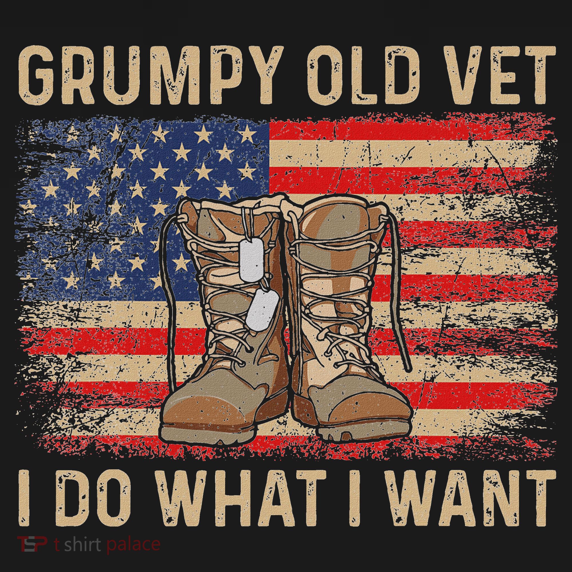 Grumpy Old Vet I Do What I Want Funny Military Veteran Long Sleeve Shirt