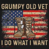Grumpy Old Vet I Do What I Want Funny Military Veteran Apron thumb 3