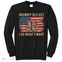 Grumpy Old Vet I Do What I Want Funny Military Veteran Sweatshirt thumb 0