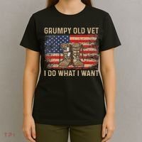 Grumpy Old Vet I Do What I Want Funny Military Veteran T-Shirt thumb 4