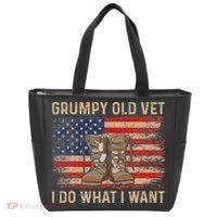 Grumpy Old Vet I Do What I Want Funny Military Veteran Tote Bag thumb 0