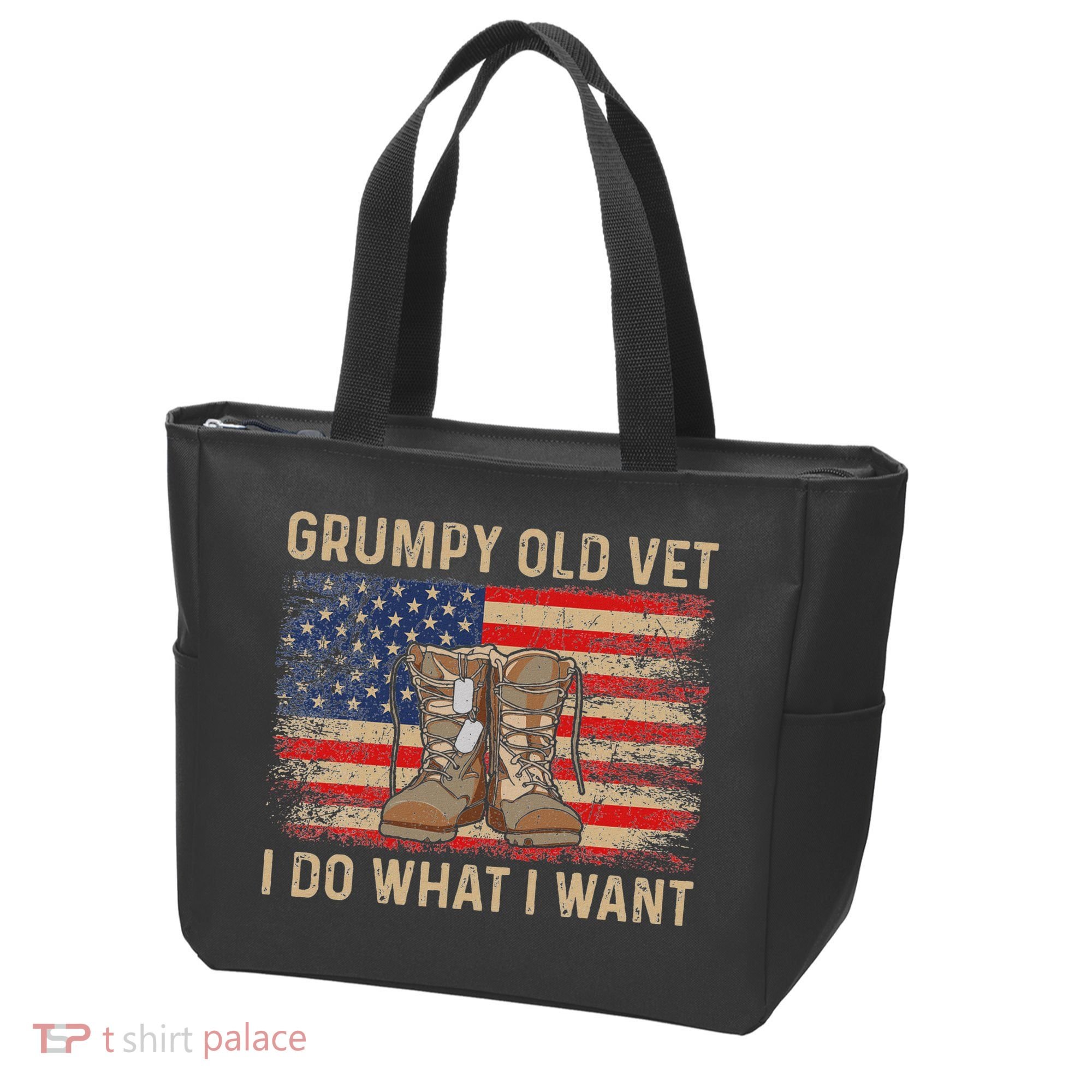 Grumpy Old Vet I Do What I Want Funny Military Veteran Tote Bag