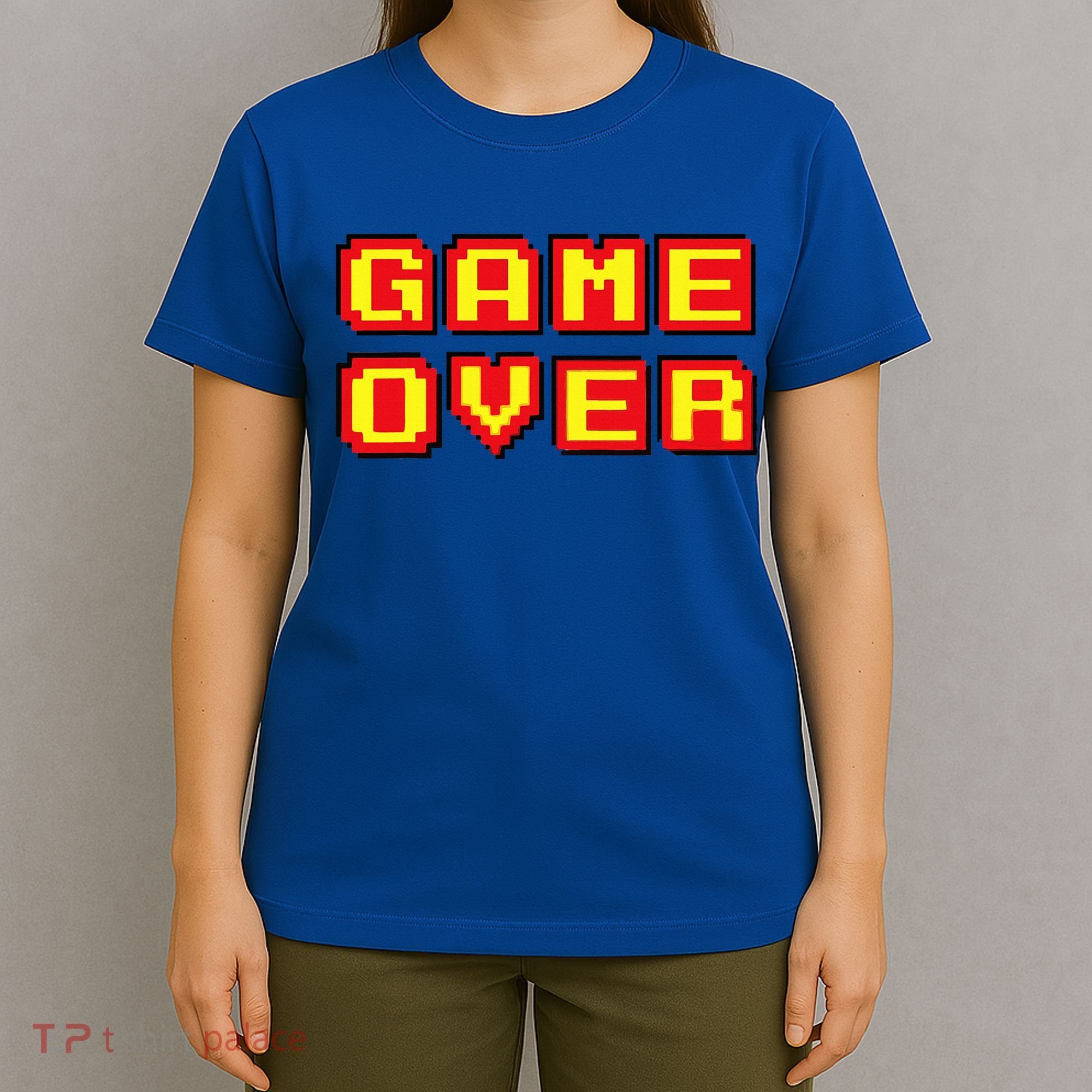 Game Over Vintage Retro Video Games Gaming Gift Arcade T-Shirt