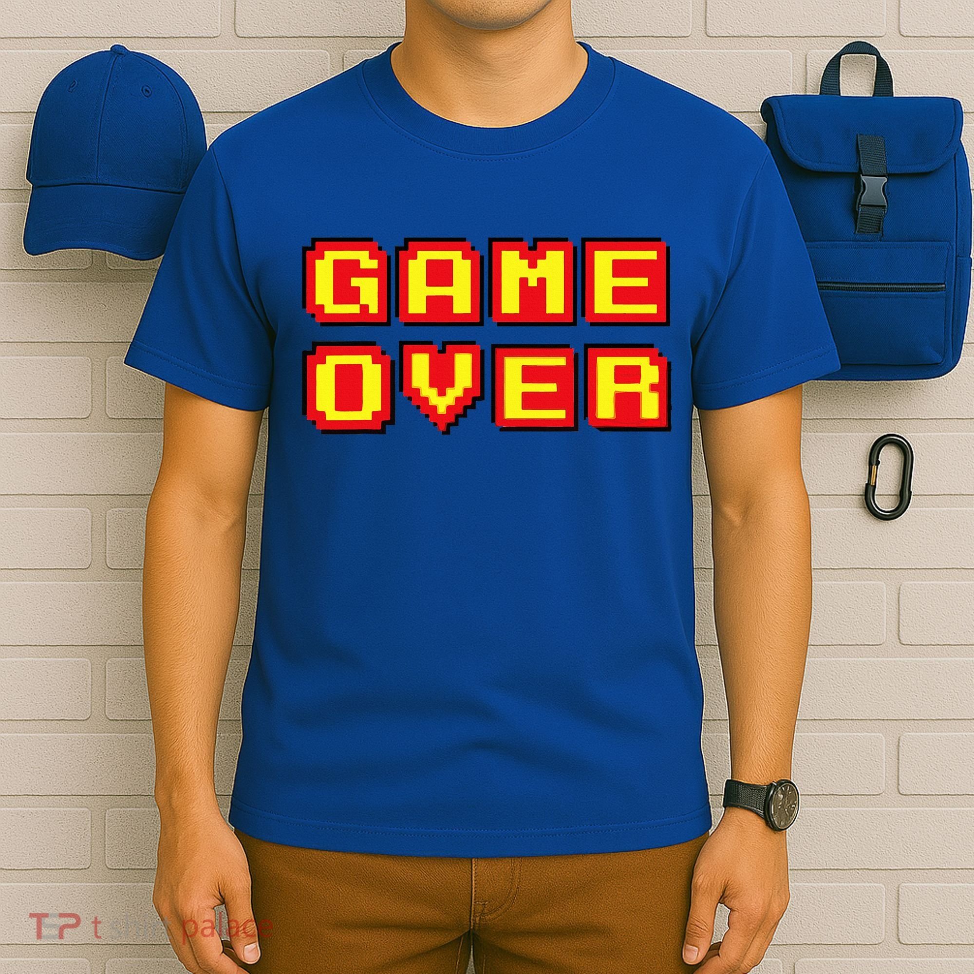 Game Over Vintage Retro Video Games Gaming Gift Arcade T-Shirt
