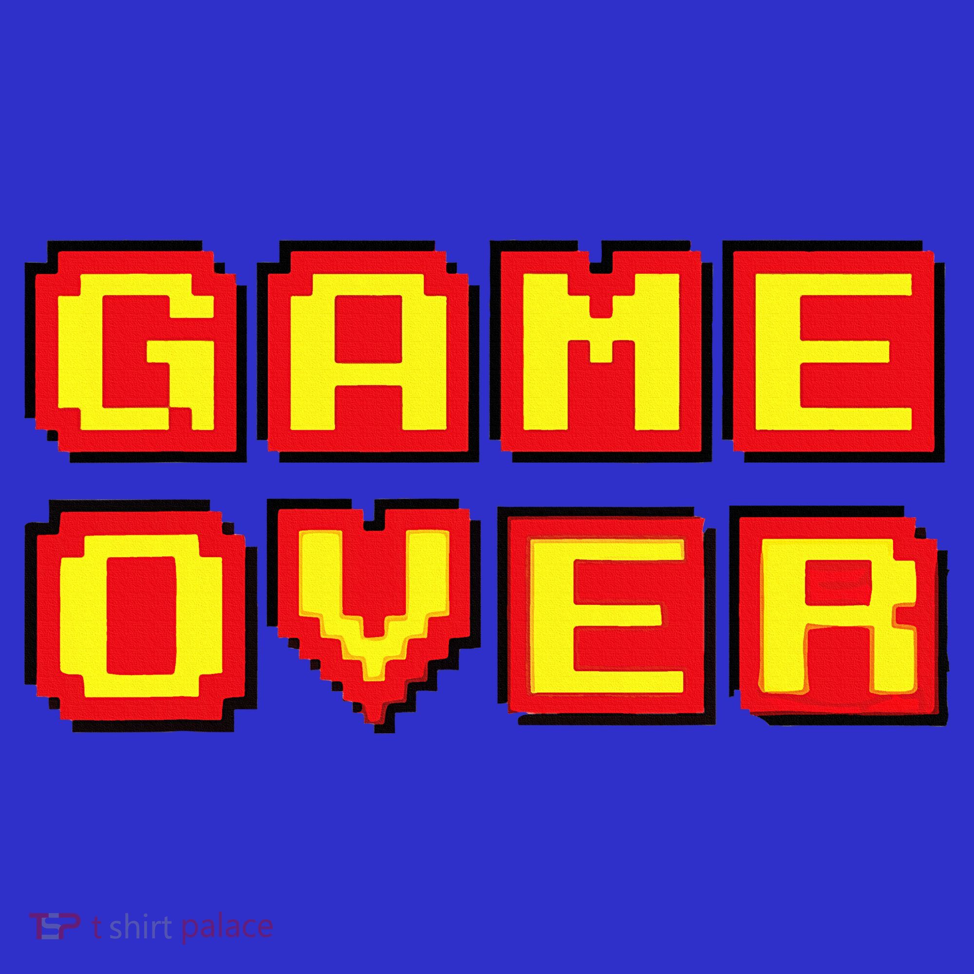 Game Over Vintage Retro Video Games Gaming Gift Arcade T-Shirt