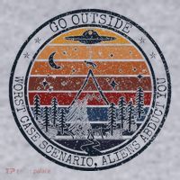 Go Outside Worst Case Scenario Bigfoot Kills You Sasquatch.Png Women's Sweatshirt thumb 2