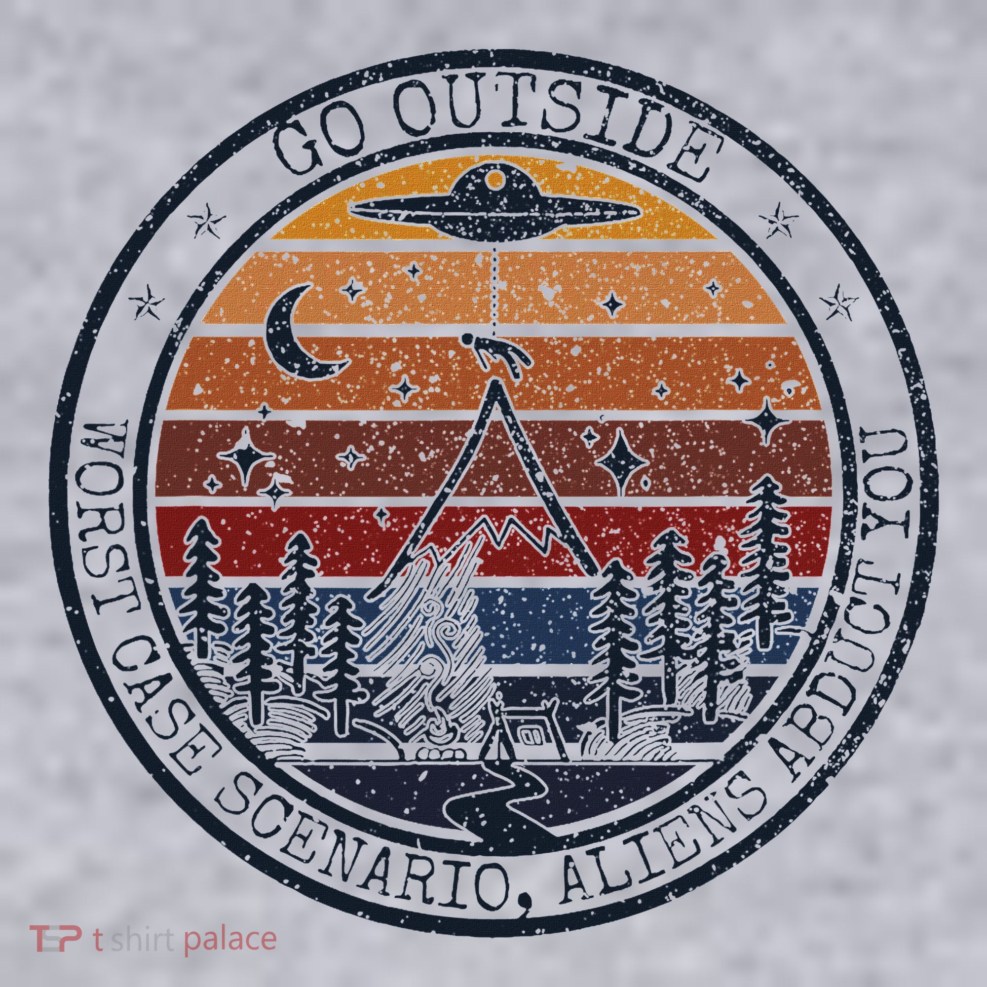 Go Outside Worst Case Scenario Bigfoot Kills You Sasquatch.Png Women's Sweatshirt