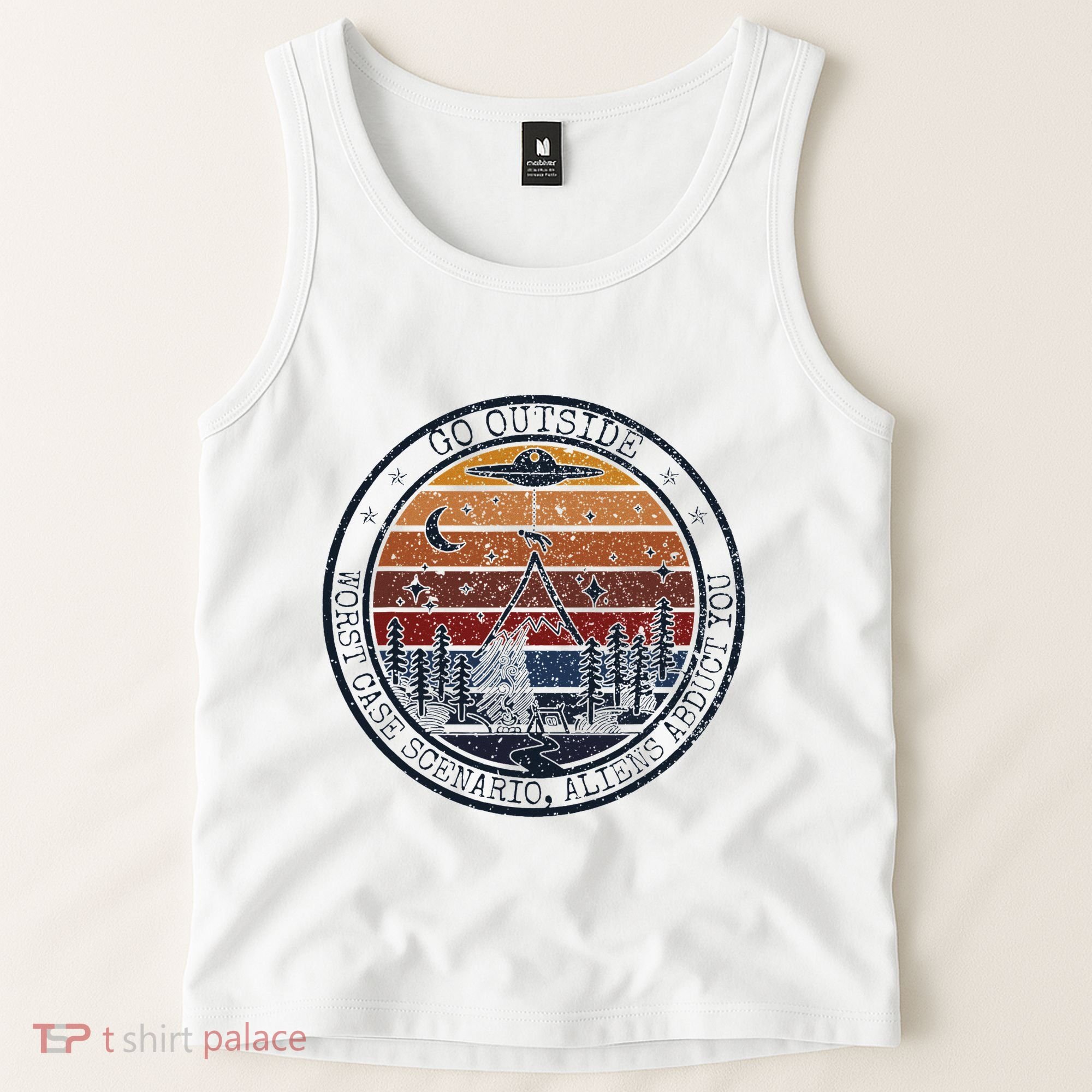 Go Outside Worst Case Scenario Bigfoot Kills You Sasquatch.Png Tank Top