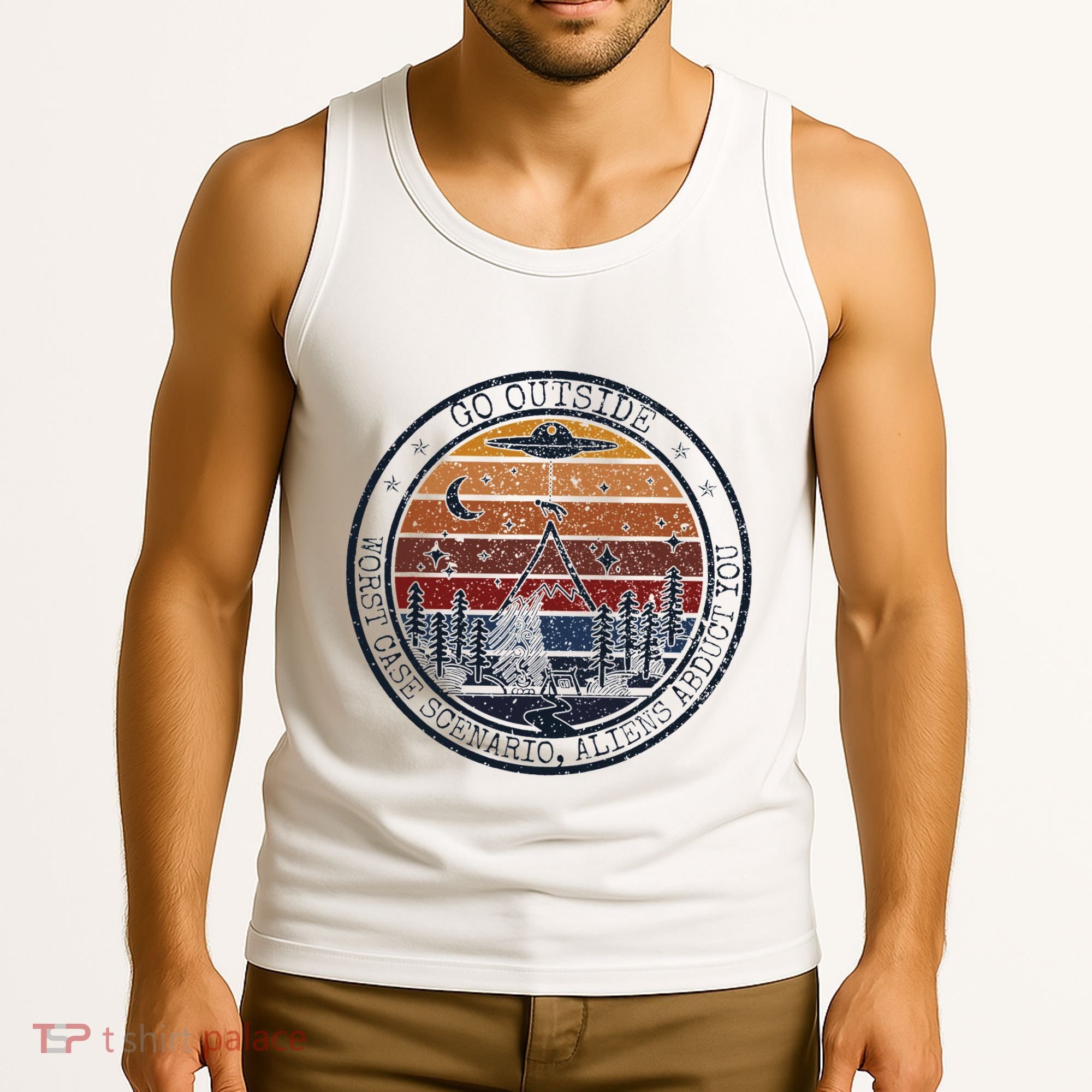 Go Outside Worst Case Scenario Bigfoot Kills You Sasquatch.Png Tank Top