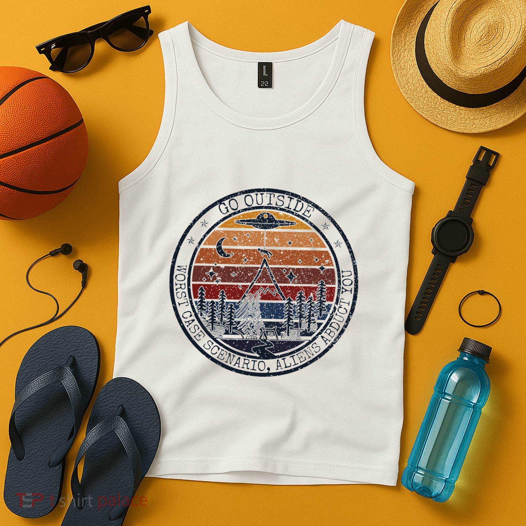 Go Outside Worst Case Scenario Bigfoot Kills You Sasquatch.Png Tank Top