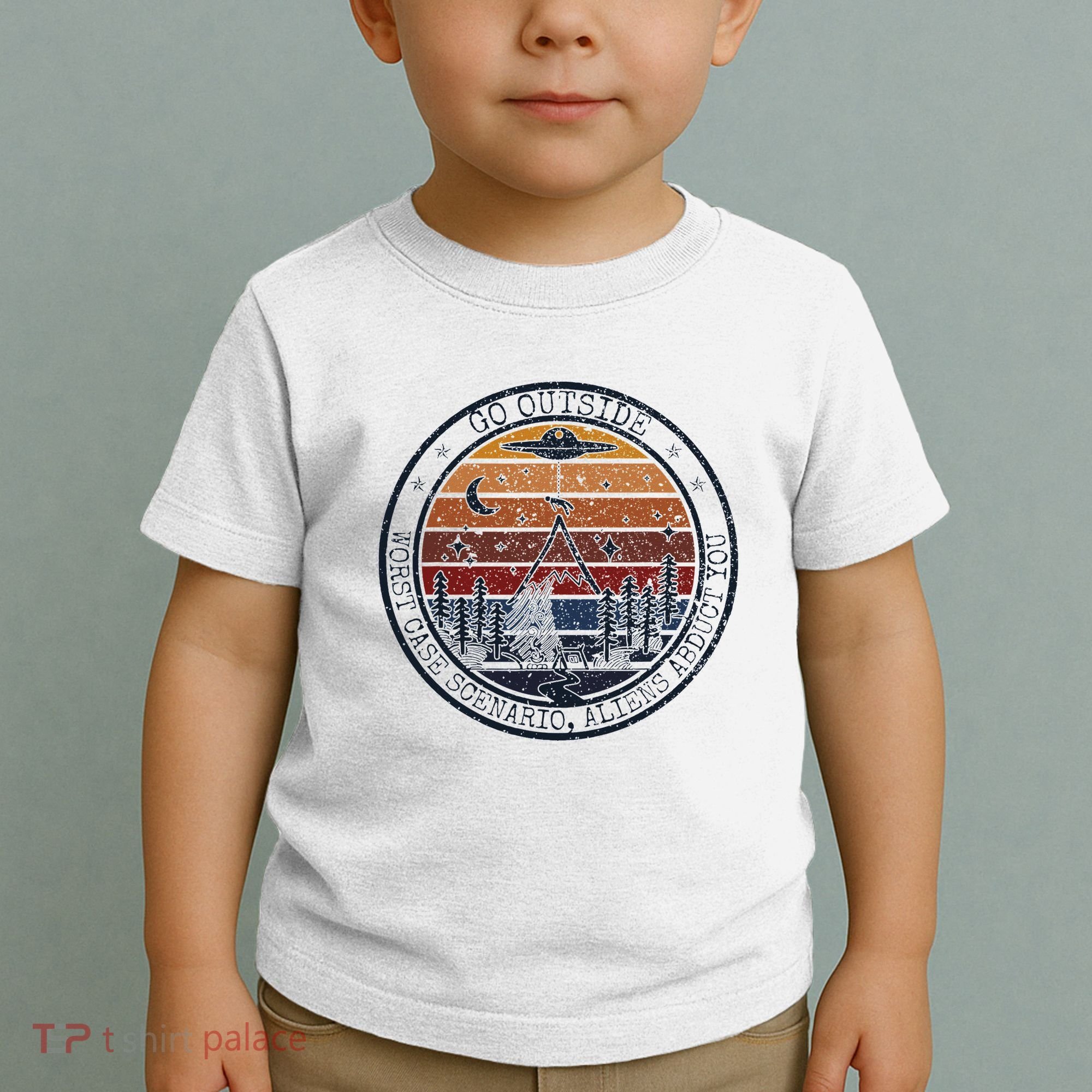 Go Outside Worst Case Scenario Bigfoot Kills You Sasquatch.Png Toddler T-Shirt