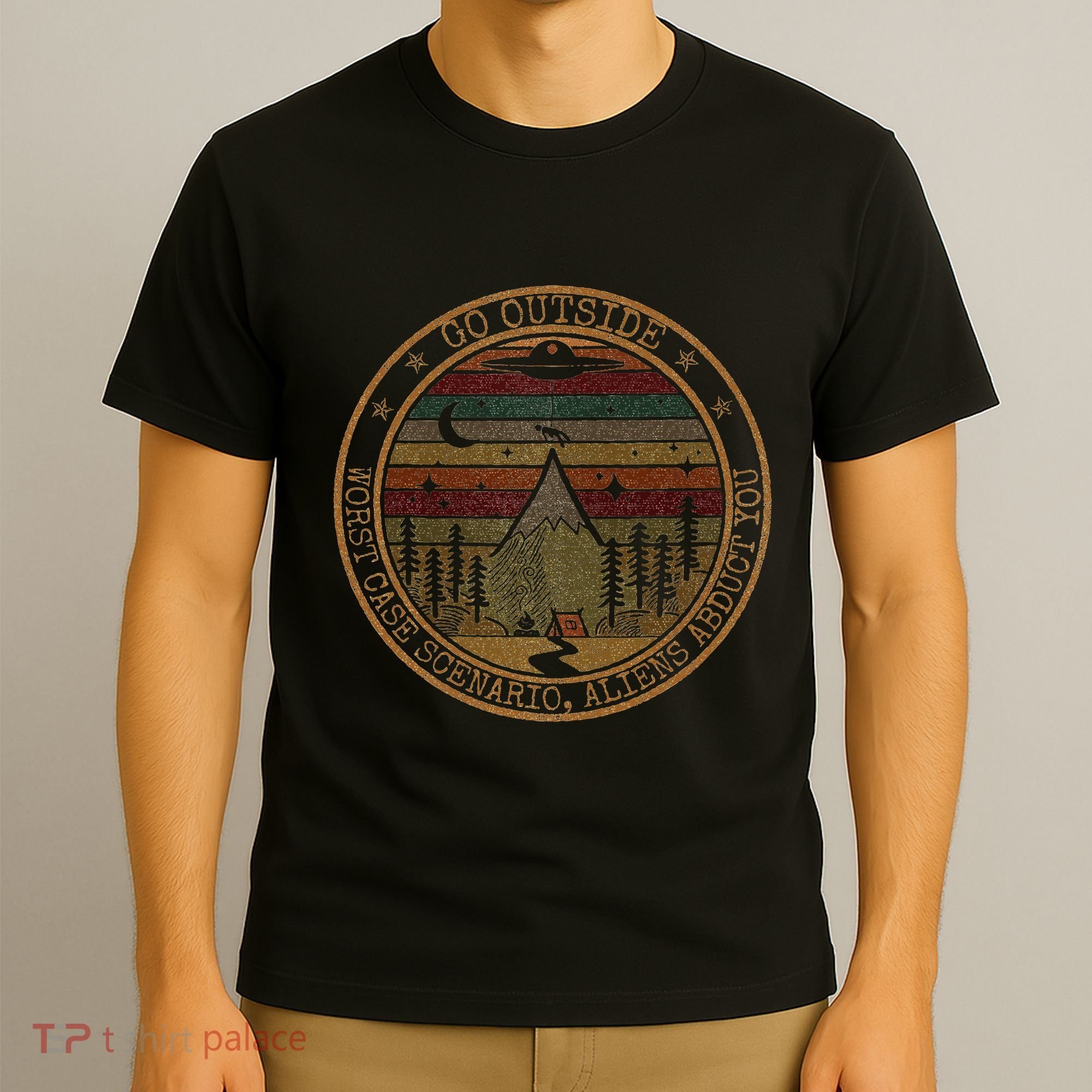 Go Outside Worst Case Scenario Bigfoot You Sasquatch T-Shirt