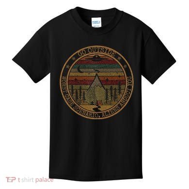 Go Outside Worst Case Scenario Bigfoot You Sasquatch Kids T-Shirt