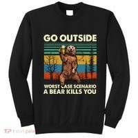 Go Outside Worst Case Scenario A Bear Kills You Sweatshirt thumb 0