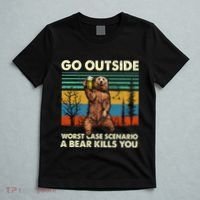 Go Outside Worst Case Scenario A Bear Kills You T-Shirt thumb 5