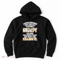 Grumpy Old Man Who Smokes Cigars Hoodie thumb 0