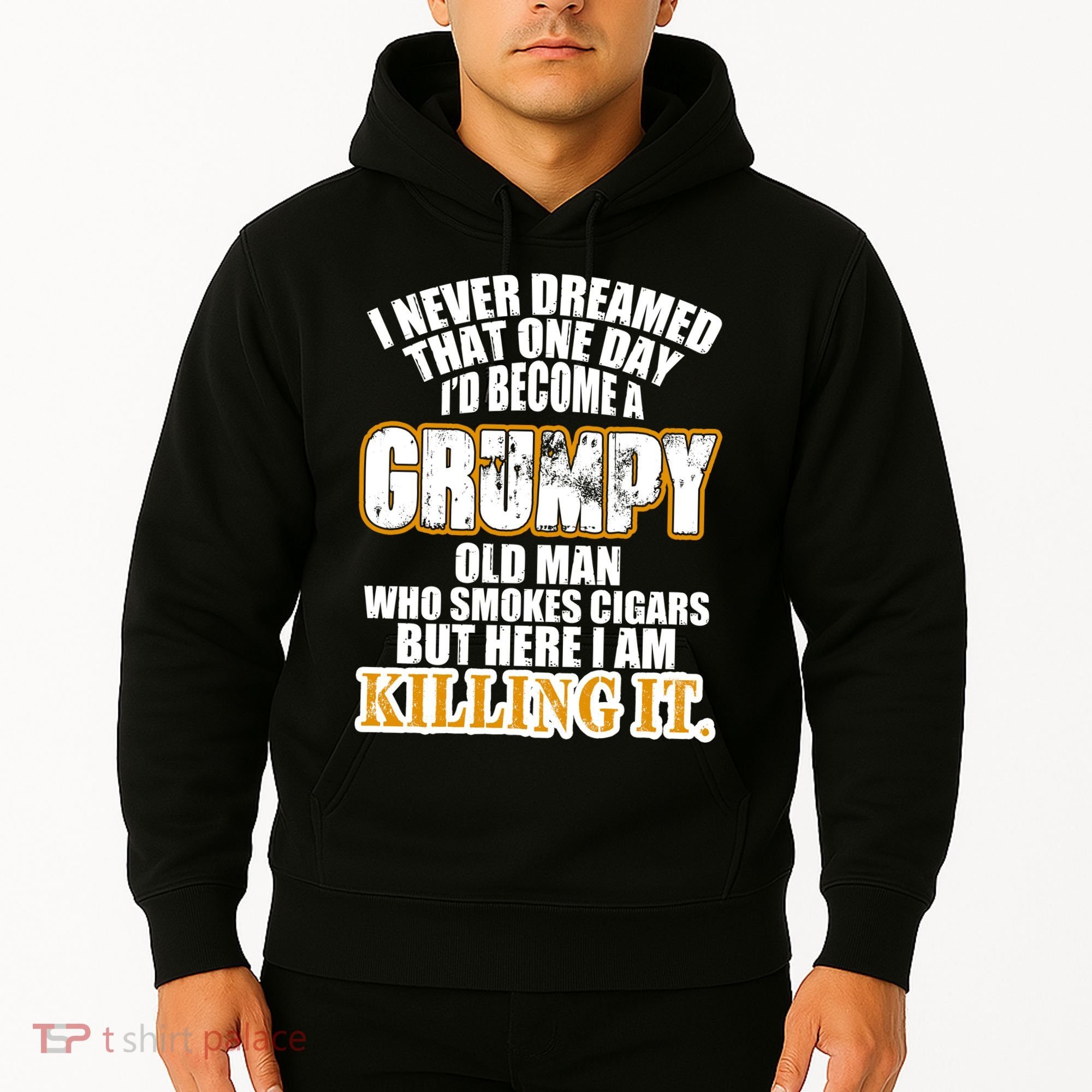 Grumpy Old Man Who Smokes Cigars Hoodie