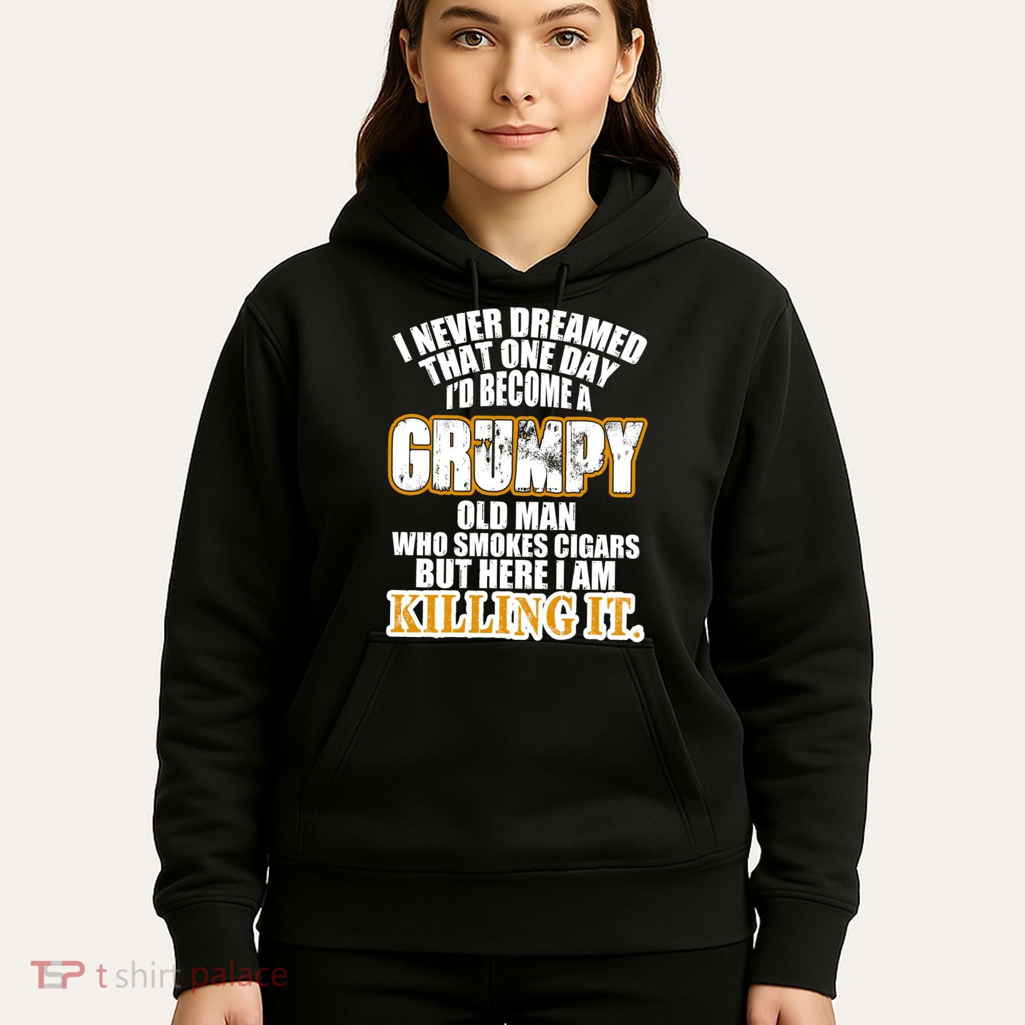 Grumpy Old Man Who Smokes Cigars Hoodie