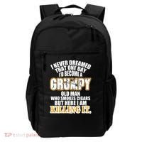 Grumpy Old Man Who Smokes Cigars Backpack thumb 0