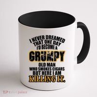 Grumpy Old Man Who Smokes Cigars Coffee Mug thumb 1