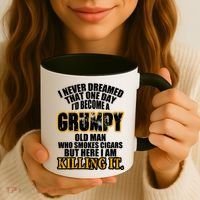 Grumpy Old Man Who Smokes Cigars Coffee Mug thumb 3