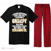 Grumpy Old Man Who Smokes Cigars Pajama Set thumb 0