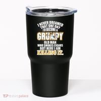 Grumpy Old Man Who Smokes Cigars Tumbler thumb 0