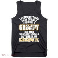 Grumpy Old Man Who Smokes Cigars Tank Top thumb 0