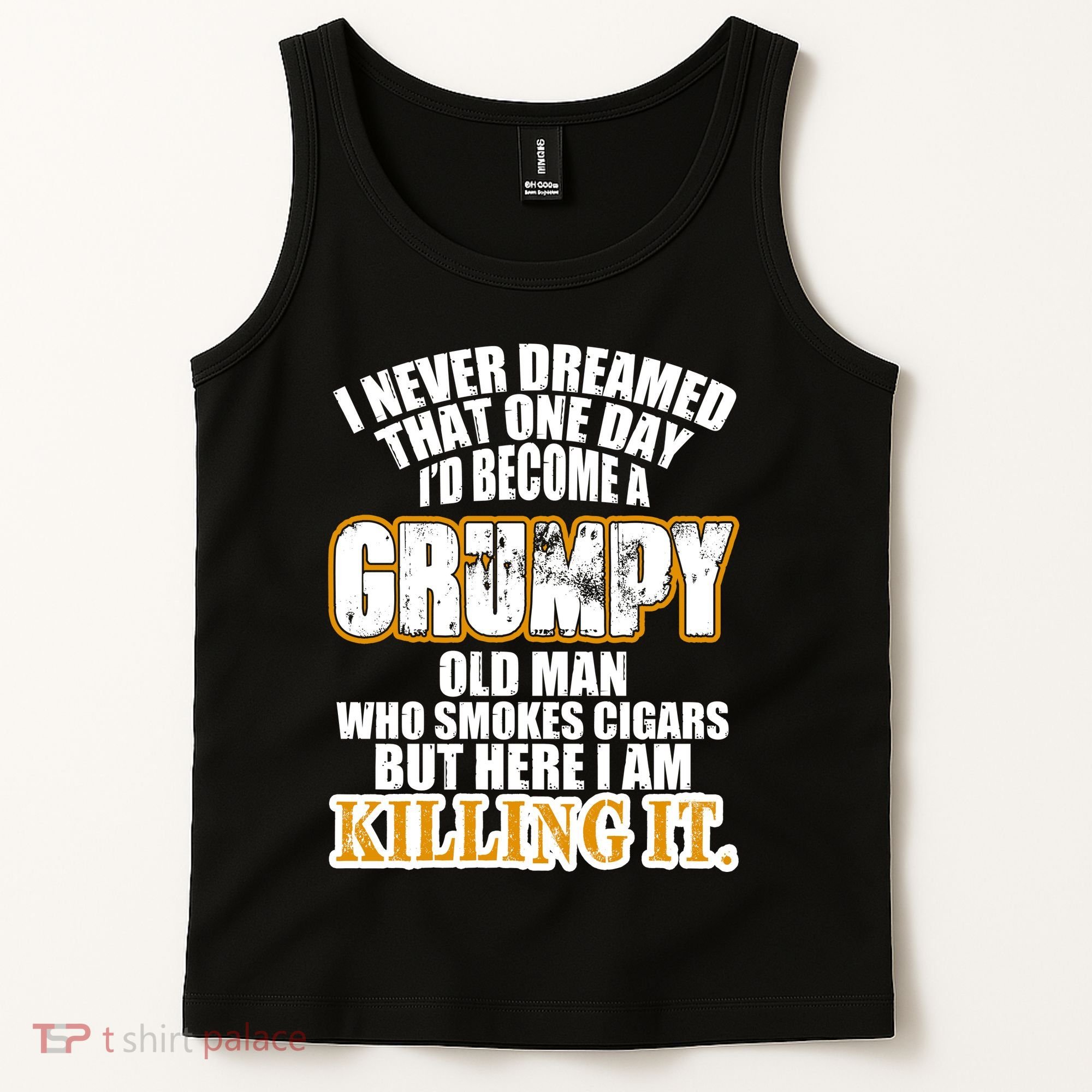 Grumpy Old Man Who Smokes Cigars Tank Top