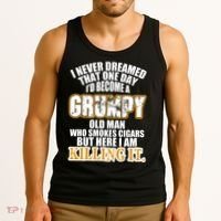 Grumpy Old Man Who Smokes Cigars Tank Top thumb 3