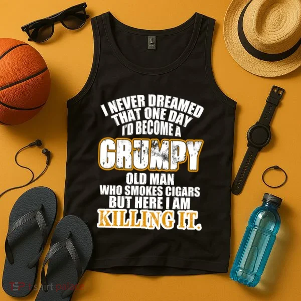 Grumpy Old Man Who Smokes Cigars Tank Top