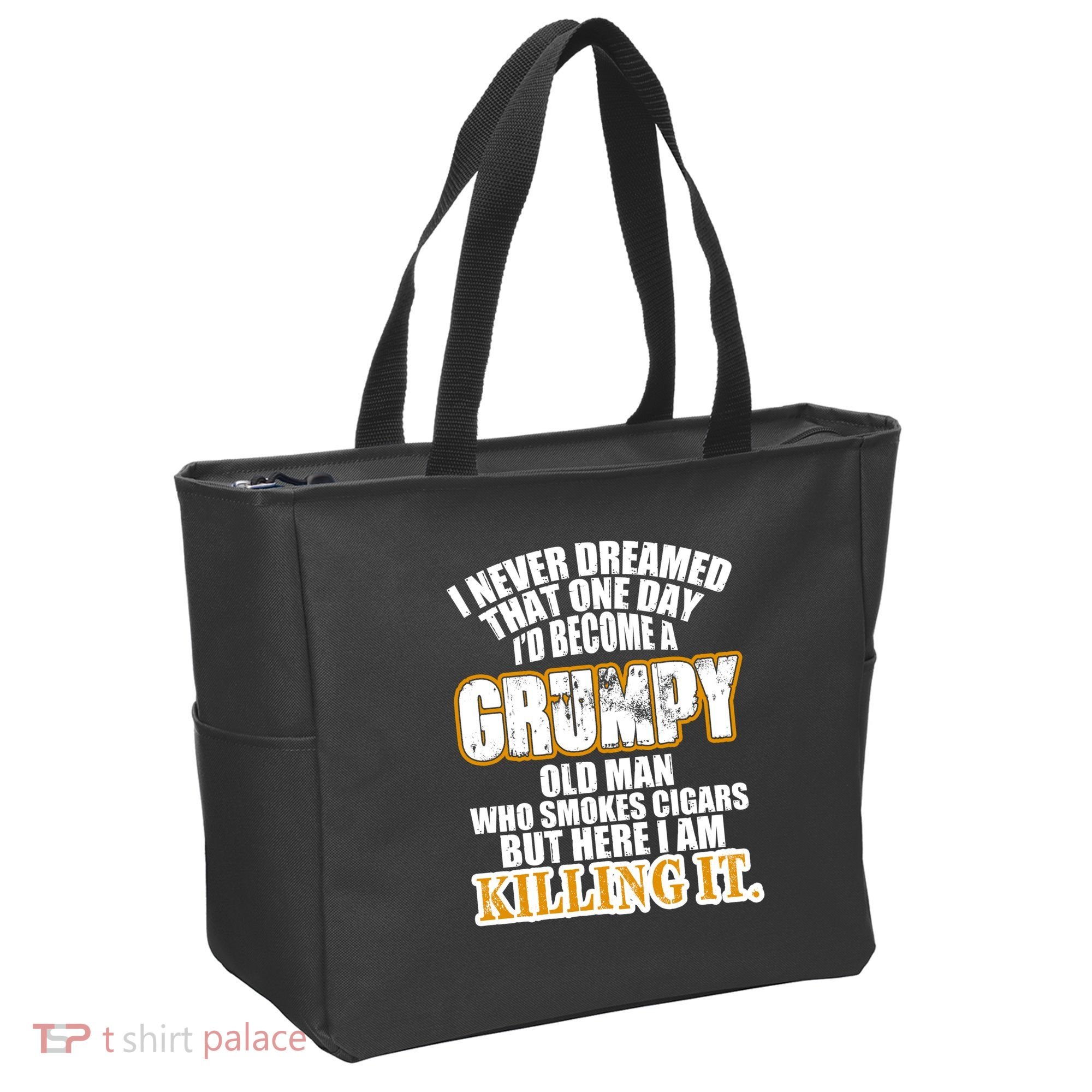 Grumpy Old Man Who Smokes Cigars Tote Bag