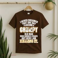 Grumpy Old Man Who Smokes Cigars T-Shirt thumb 2