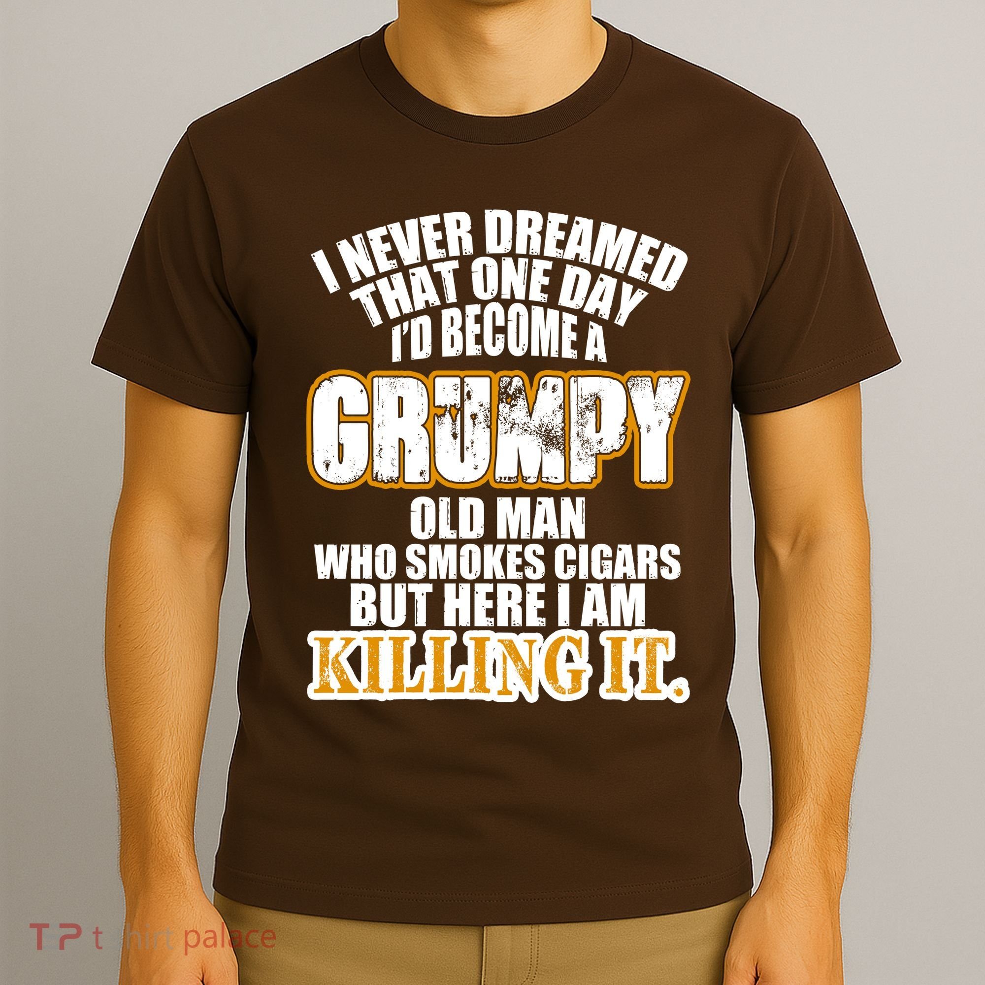 Grumpy Old Man Who Smokes Cigars T-Shirt