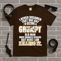 Grumpy Old Man Who Smokes Cigars T-Shirt thumb 5