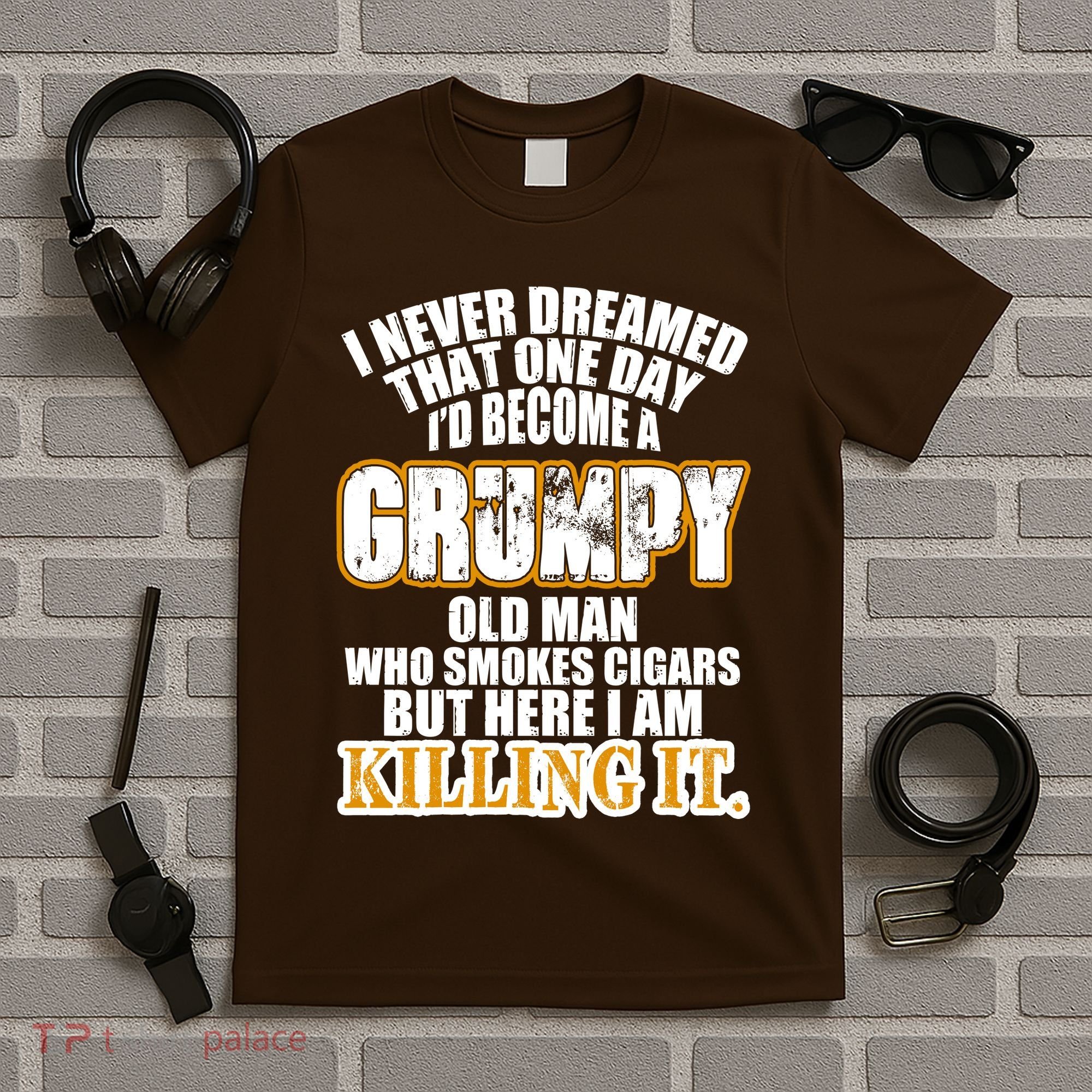 Grumpy Old Man Who Smokes Cigars T-Shirt