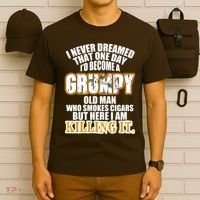 Grumpy Old Man Who Smokes Cigars T-Shirt thumb 6