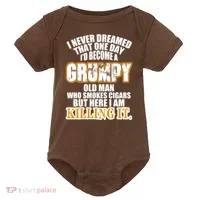 Grumpy Old Man Who Smokes Cigars Baby Bodysuit thumb 0