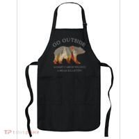 Go Outside Worst Case Scenario A Bear Kills You Camping Apron thumb 0
