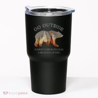 Go Outside Worst Case Scenario A Bear Kills You Camping Tumbler thumb 0