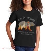 Go Outside Worst Case Scenario A Bear Kills You Camping Kids T-Shirt thumb 2