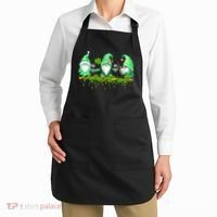 Glass Of Wine Shamrocks St Patricks Day Funny Wine Lover Apron thumb 2