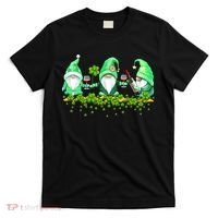 Glass Of Wine Shamrocks St Patricks Day Funny Wine Lover T-Shirt thumb 0