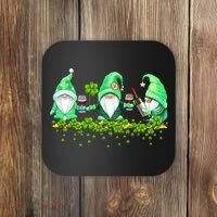 Glass Of Wine Shamrocks St Patricks Day Funny Wine Lover Coaster thumb 0