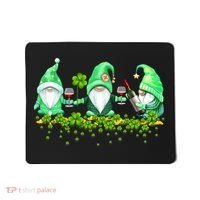 Glass Of Wine Shamrocks St Patricks Day Funny Wine Lover Mousepad thumb 0